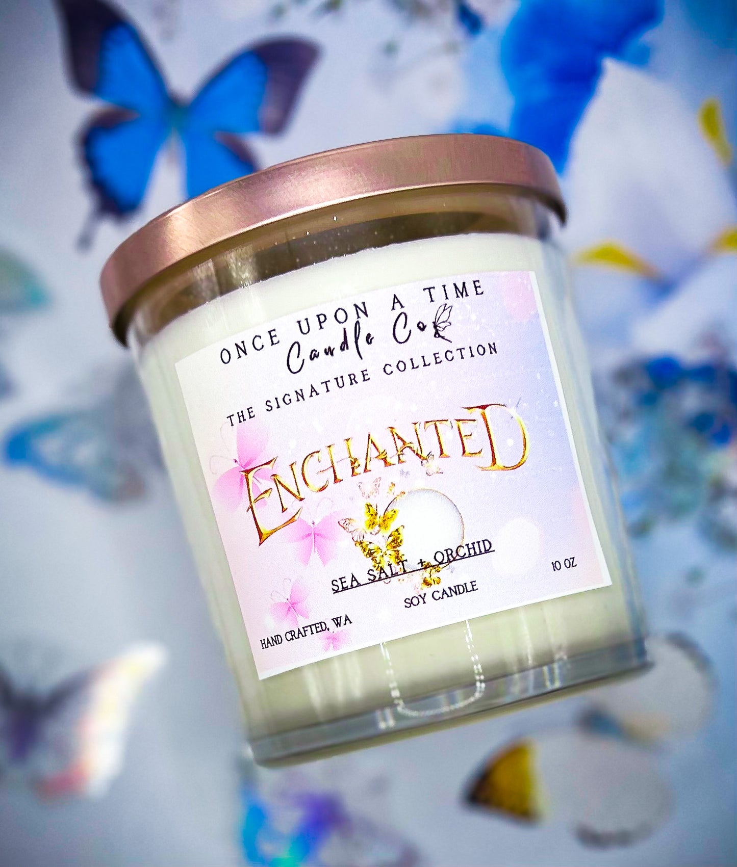 Enchanted Soy Wax Candle-Sea Salt & Orchid