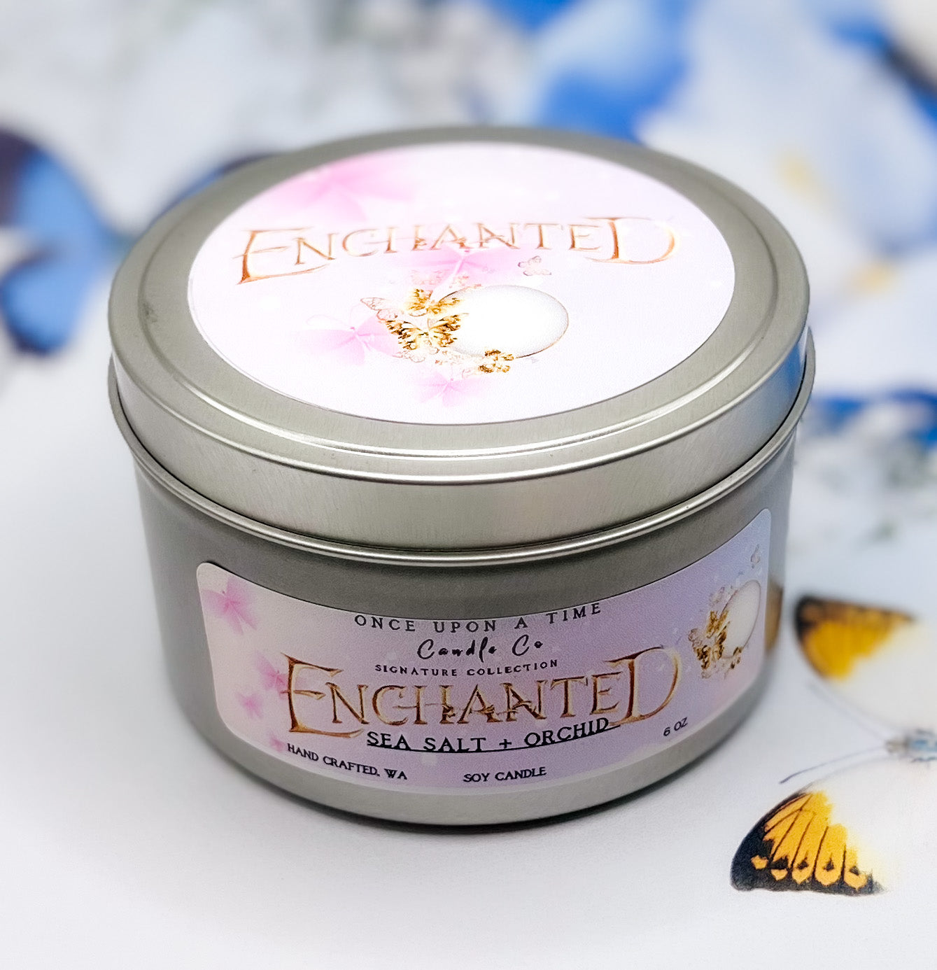 Enchanted Soy Wax Candle-Sea Salt & Orchid