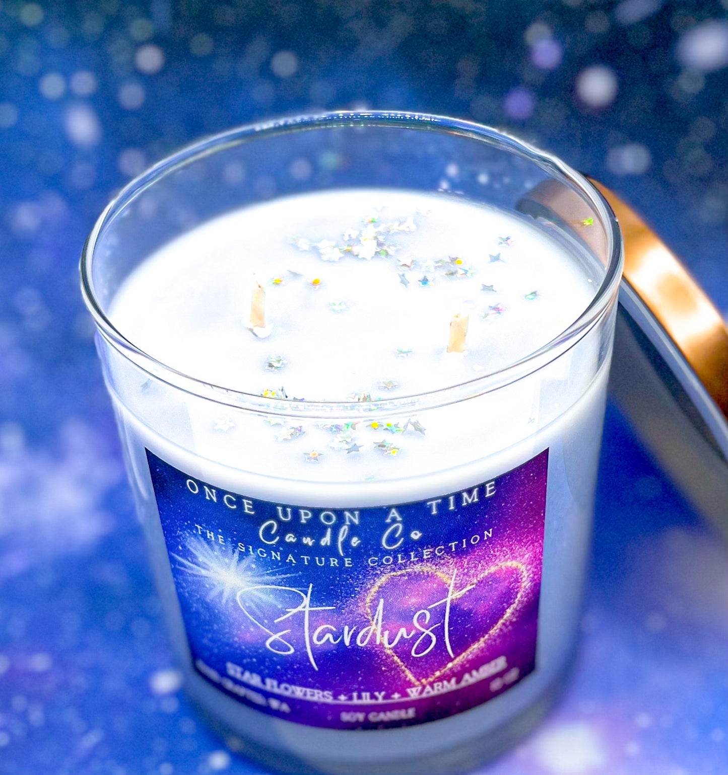 Stardust Soy Wax Candle-Champagne & Starflowers