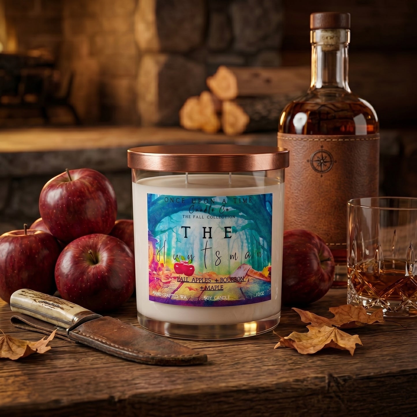 The Huntsman Soy Wax Candle-Apples, bourbon and maple