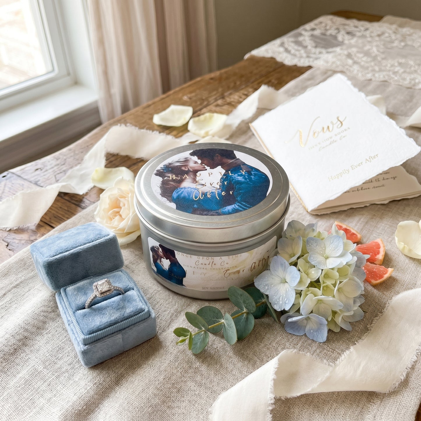 Happily Every After, Wedding & Anniversary Soy Wax Candle-Grapefruit & Vanilla