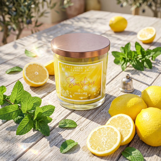 Sunshine Soy Wax Candle--Lemon & Mint