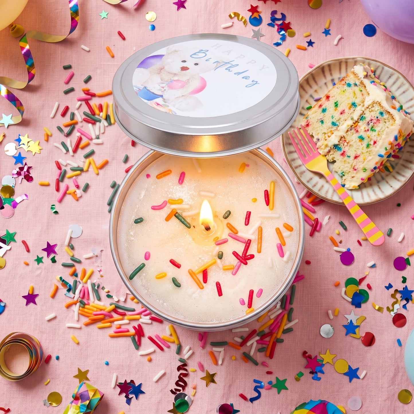 Birthday Cake, Happy Birthday Soy wax Candle. Birthday gift.