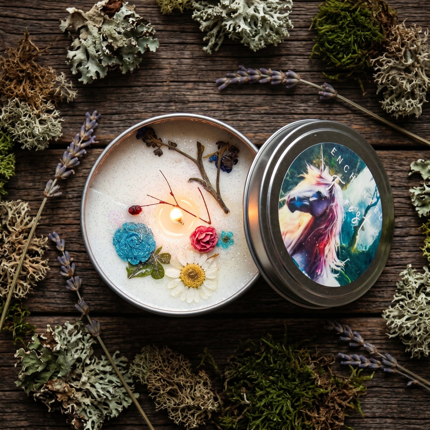 Enchanted Forest Soy Wax candle-Lavender & Oakmoss