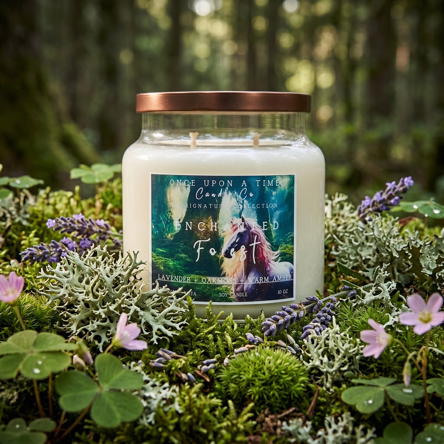 Enchanted Forest Soy Wax candle-Lavender & Oakmoss