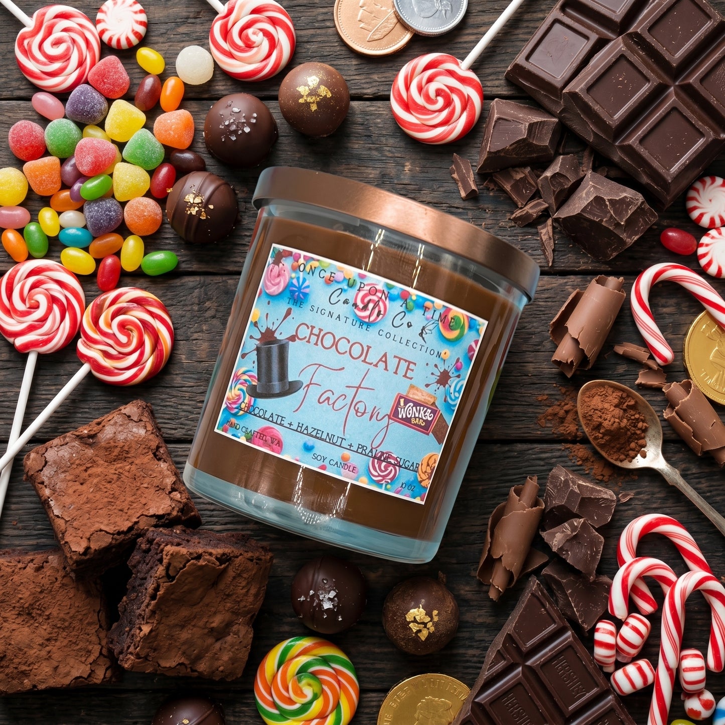 Chocolate Factory Soy Wax Candle-Chocolate Fudge Brownie