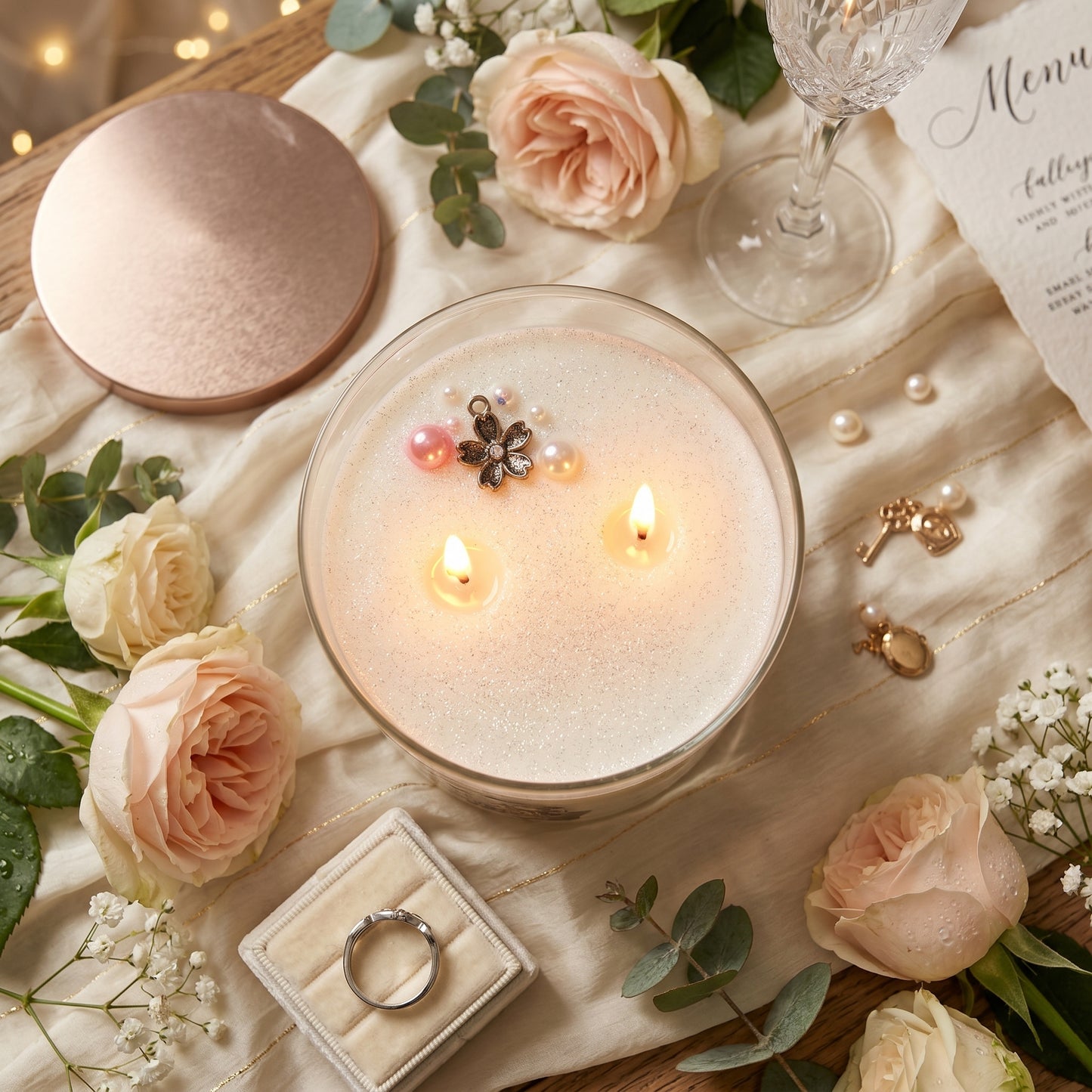 Happily Every After, Wedding & Anniversary Soy Wax Candle-Grapefruit & Vanilla