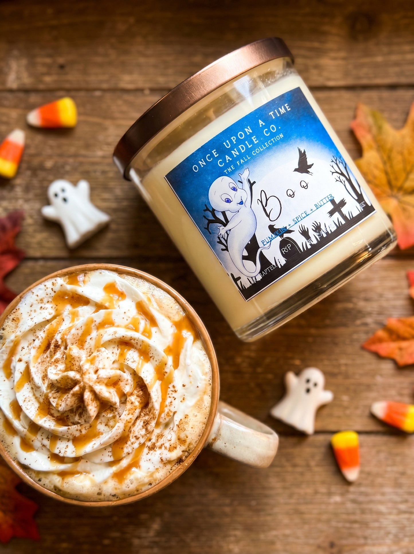 Boo Soy Wax Candle-Pumpkin, Spice and butter