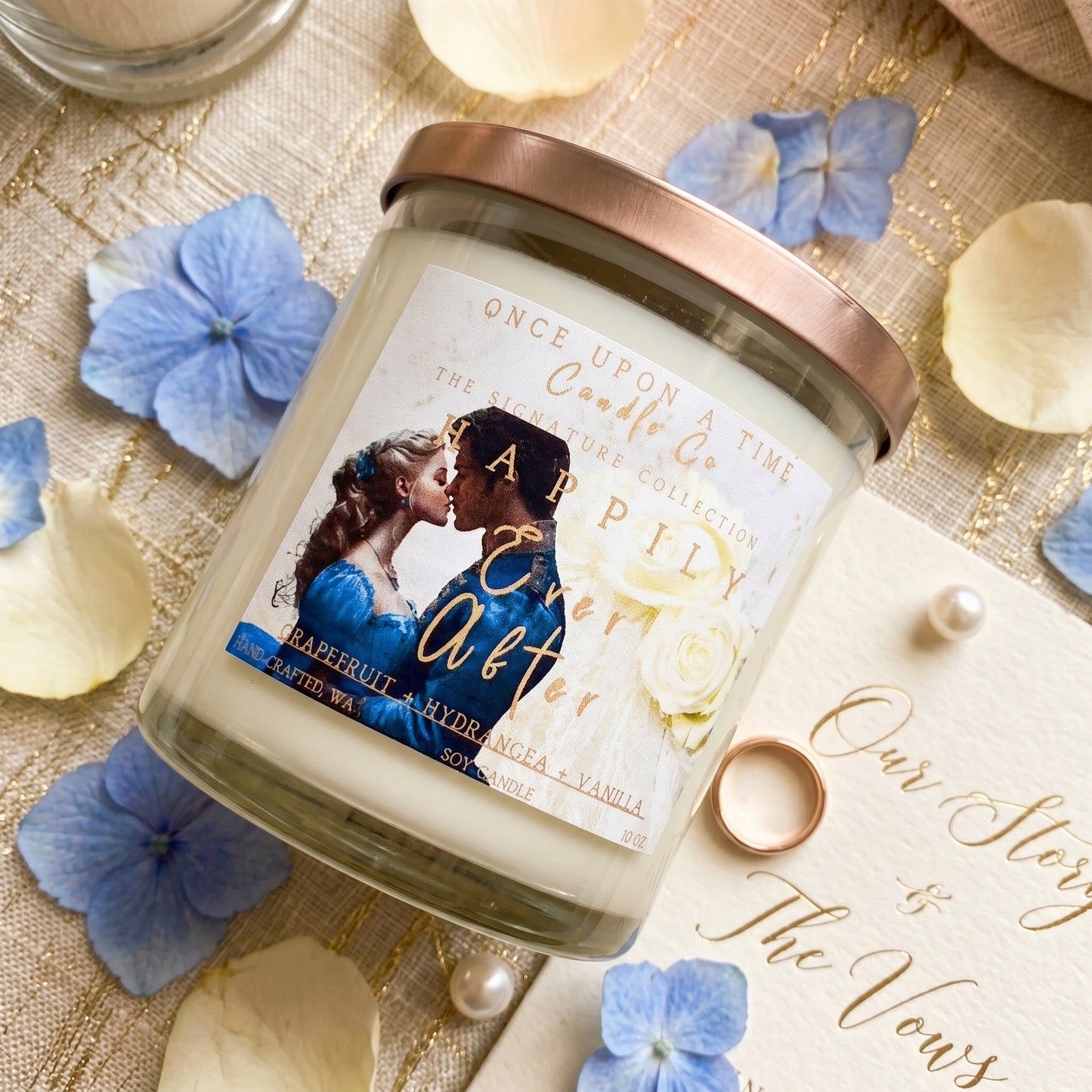 Happily Every After, Wedding & Anniversary Soy Wax Candle-Grapefruit & Vanilla
