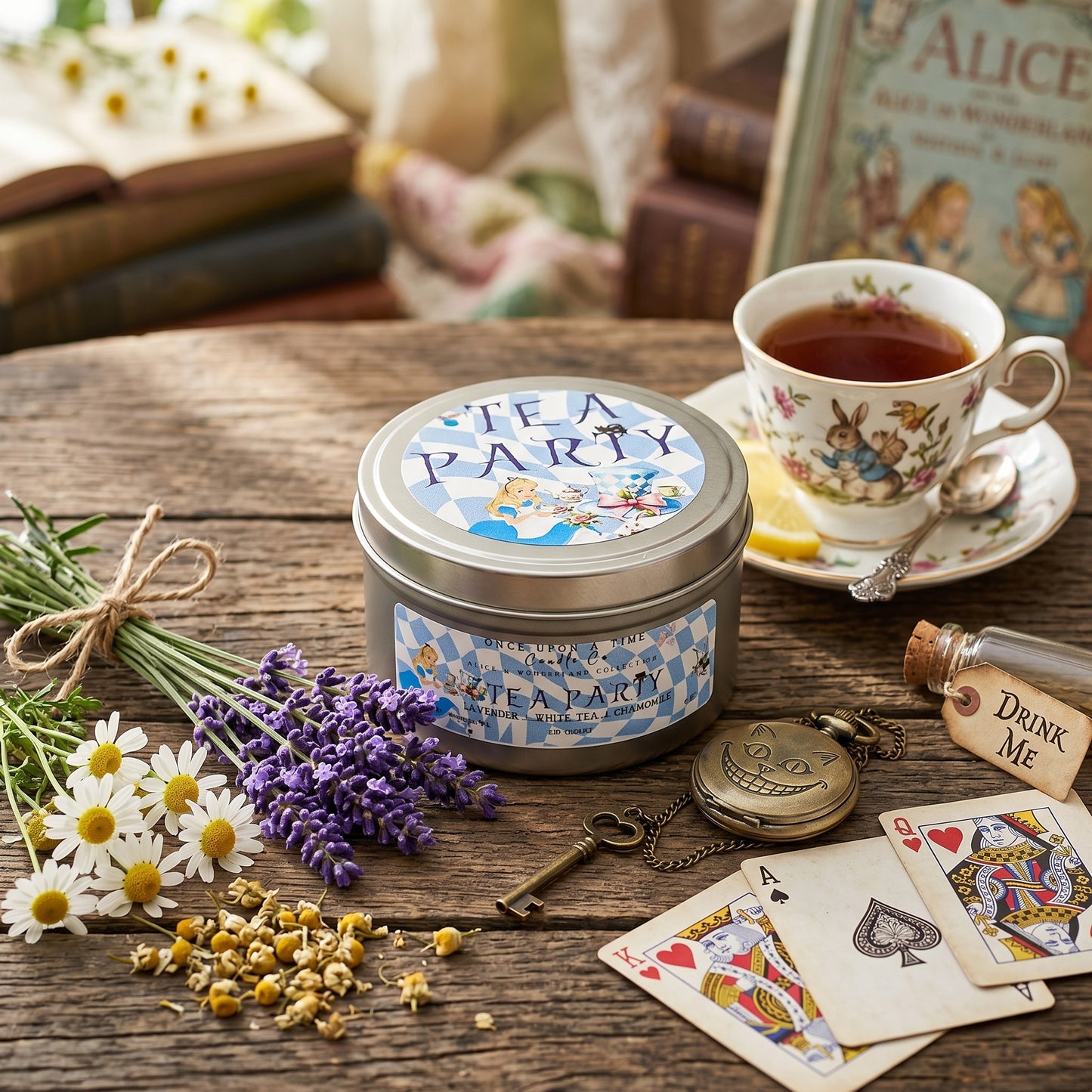 Tea Party Soy Wax Candle-Lavender & Chamomile