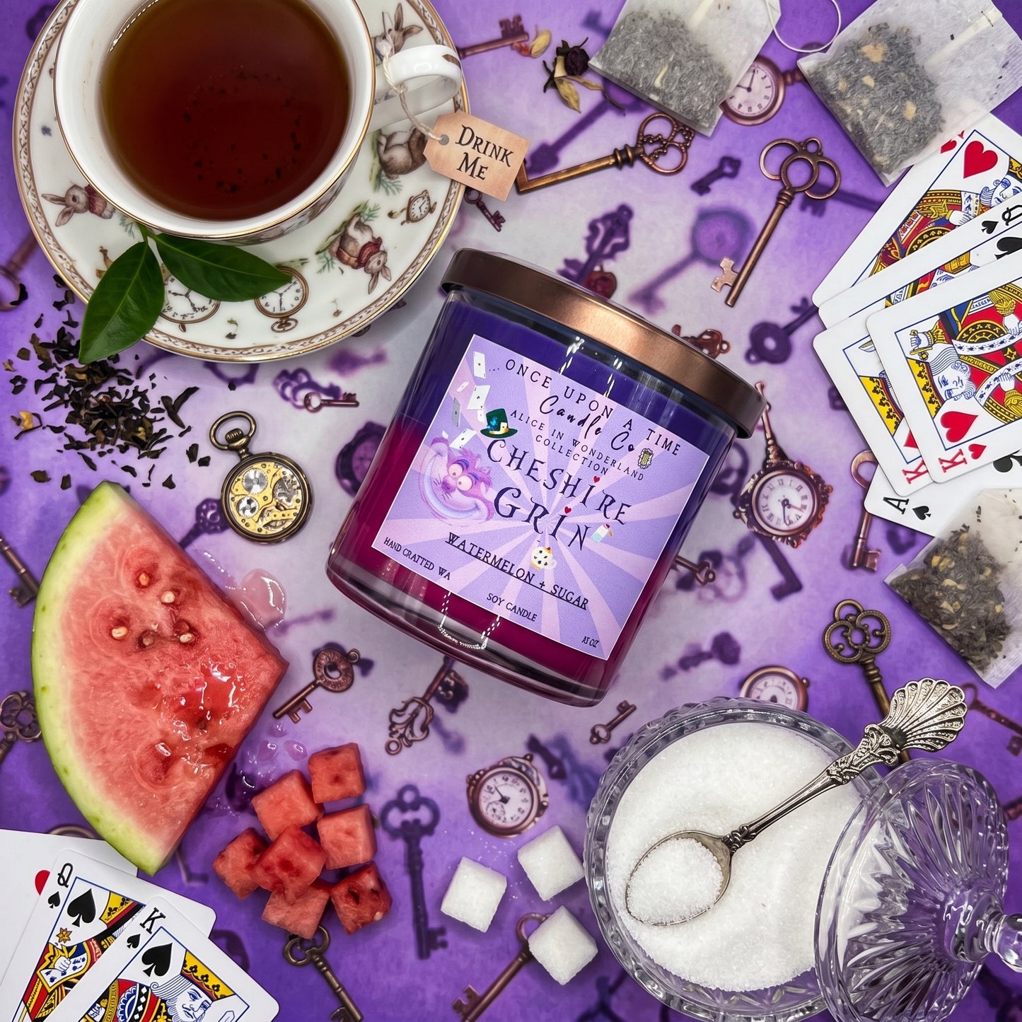 Cheshire Grin-Alice In Wonderland Soy Wax Candle