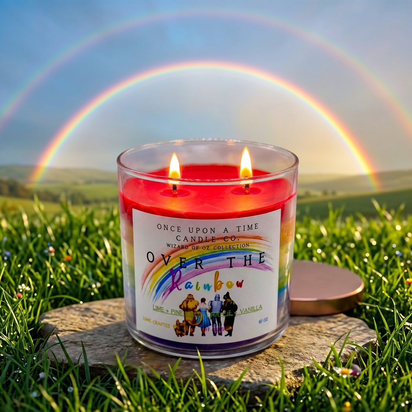 Over the Rainbow, Wizard of Oz Soy Wax Candle-Rainbow Sherbet