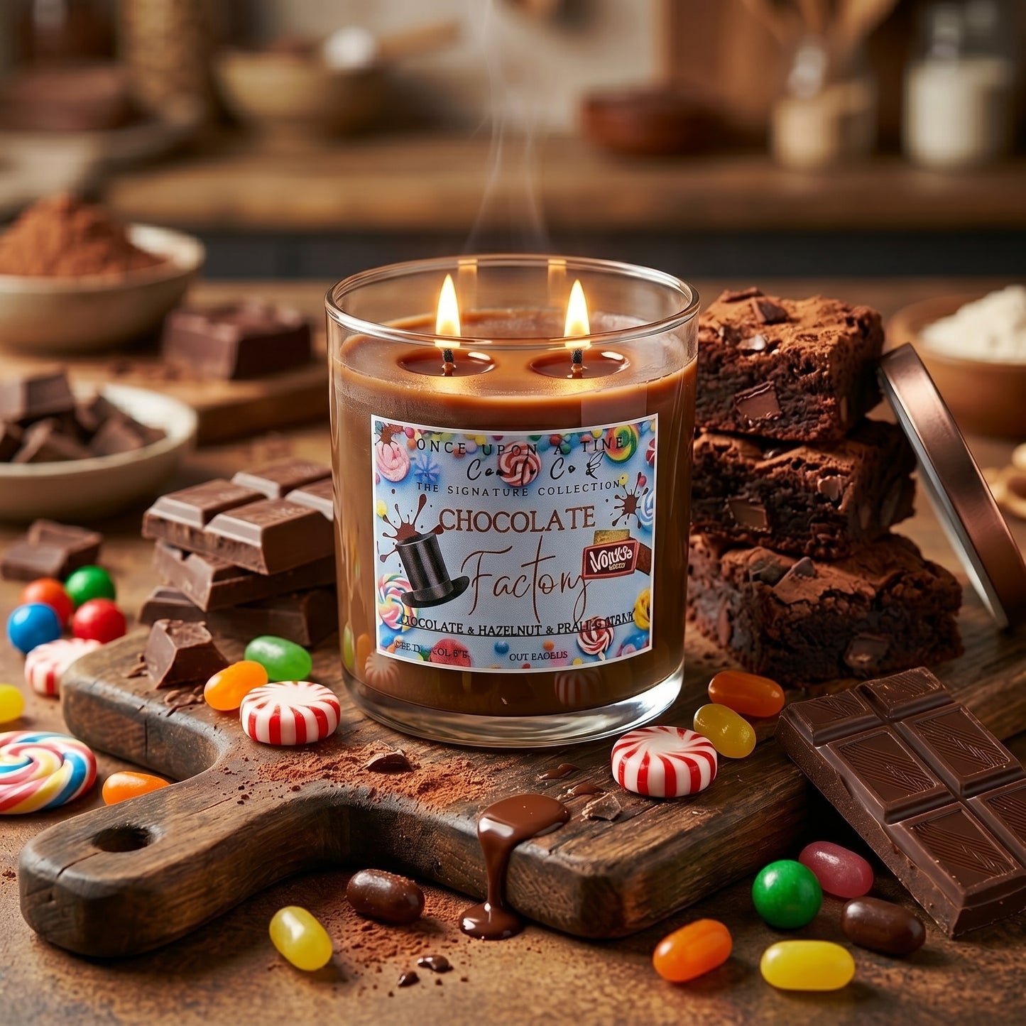 Chocolate Factory Soy Wax Candle-Chocolate Fudge Brownie