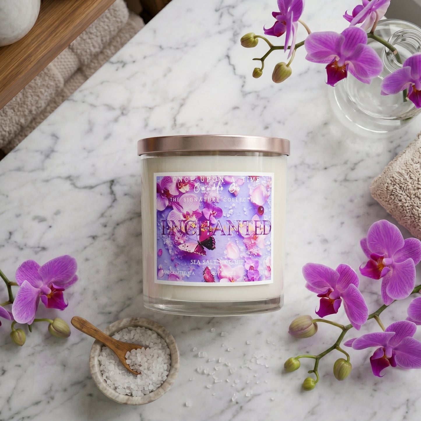 Enchanted Soy Wax Candle-Sea Salt & Orchid