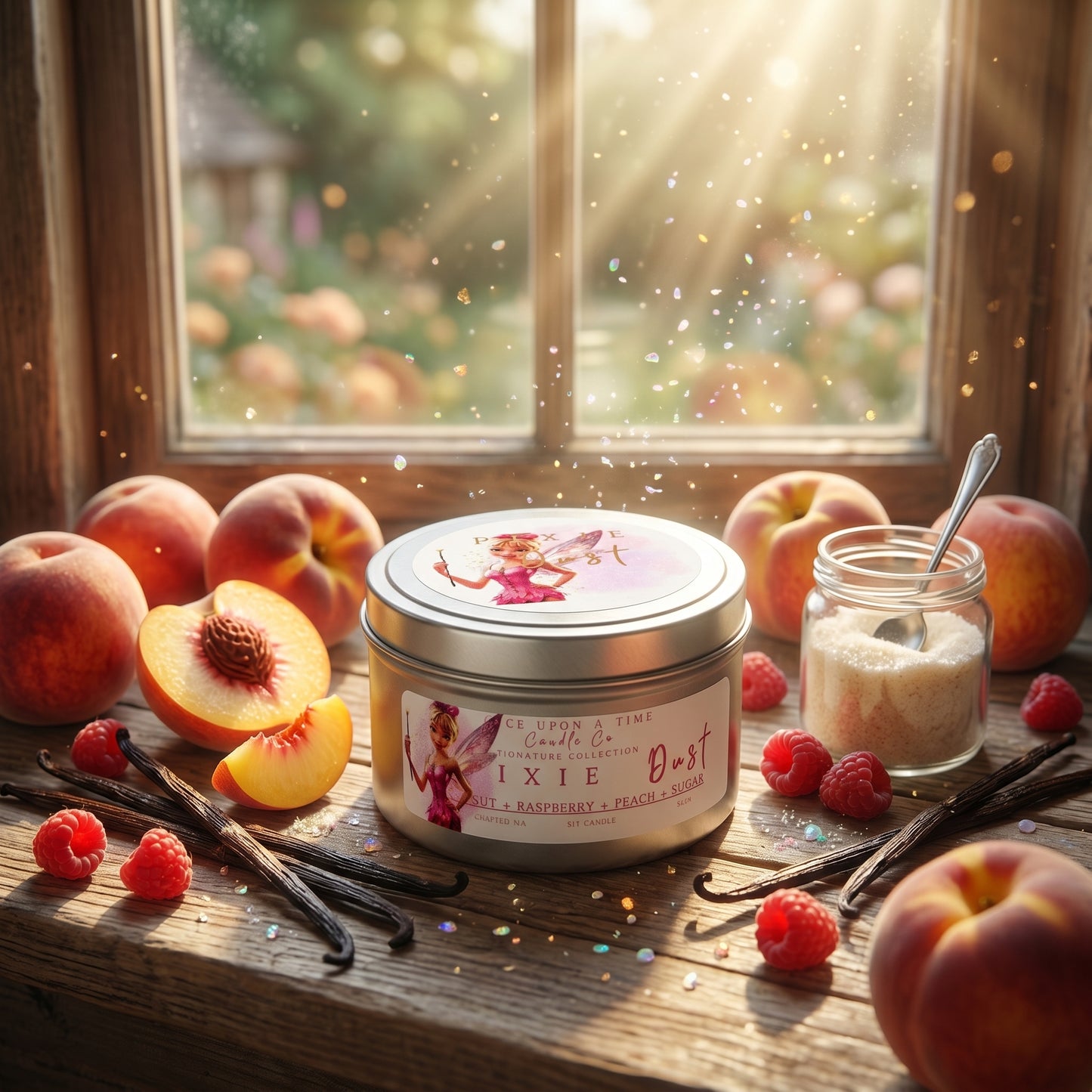 Pixie Dust Soy Wax Candle-Peach & Coconut