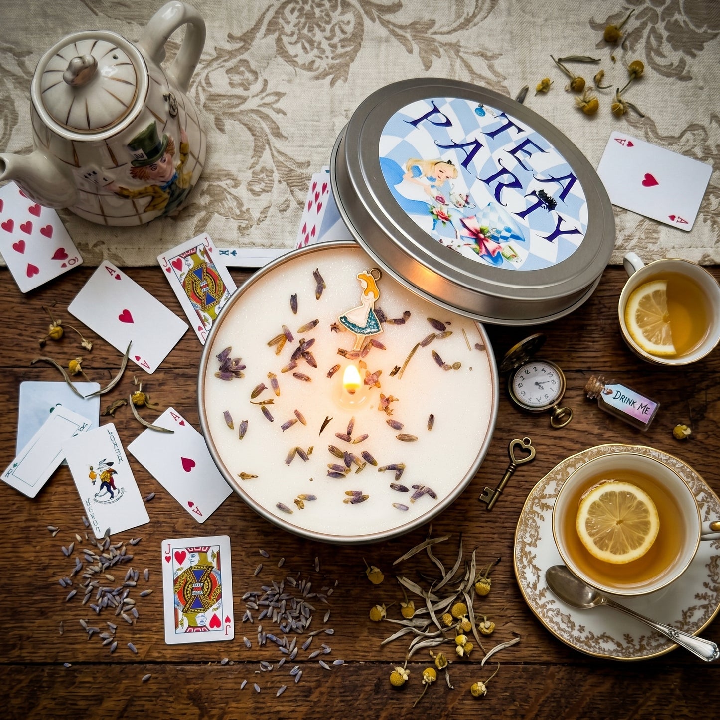Tea Party Soy Wax Candle-Lavender & Chamomile