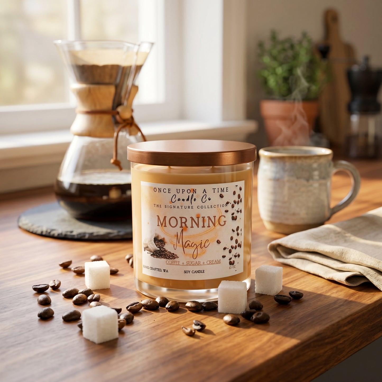 Morning Magic Soy Wax Candle-Fresh Coffee