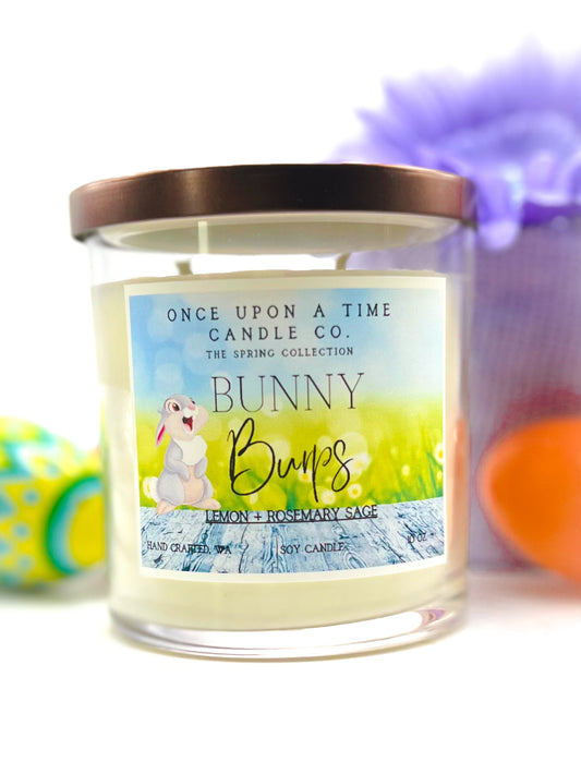 Bunny Burps-Lemon & Rosemary Soy Wax candle