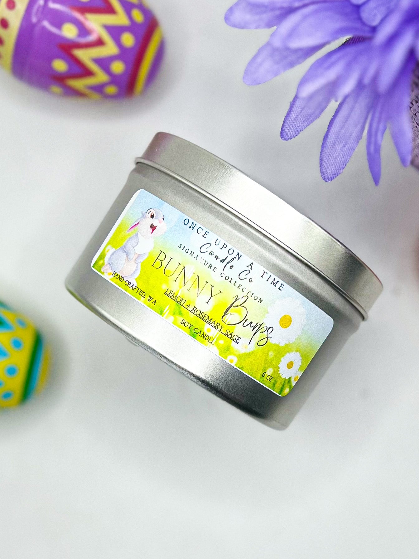 Bunny Burps-Lemon & Rosemary Soy Wax candle