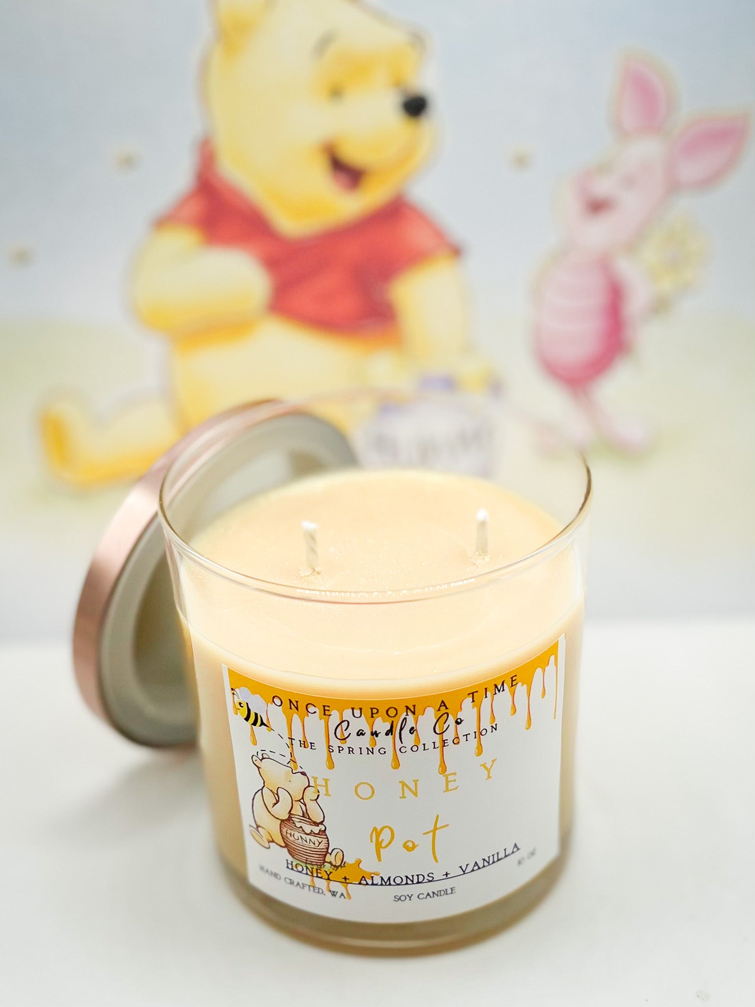 Honey Pot, Winnie the Pooh Soy Wax Candle-Warm Honey & Almonds
