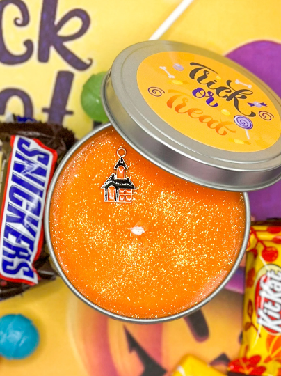 Trick or Treat Soy Wax Candle-Pumpkin, persimmon, and oranges