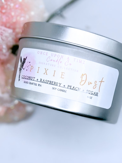 Peach & Coconut-Pixie Dust Soy Wax Candle