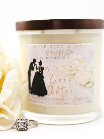 Happily Every After, Wedding & Anniversary Soy Wax Candle-Grapefruit & Vanilla